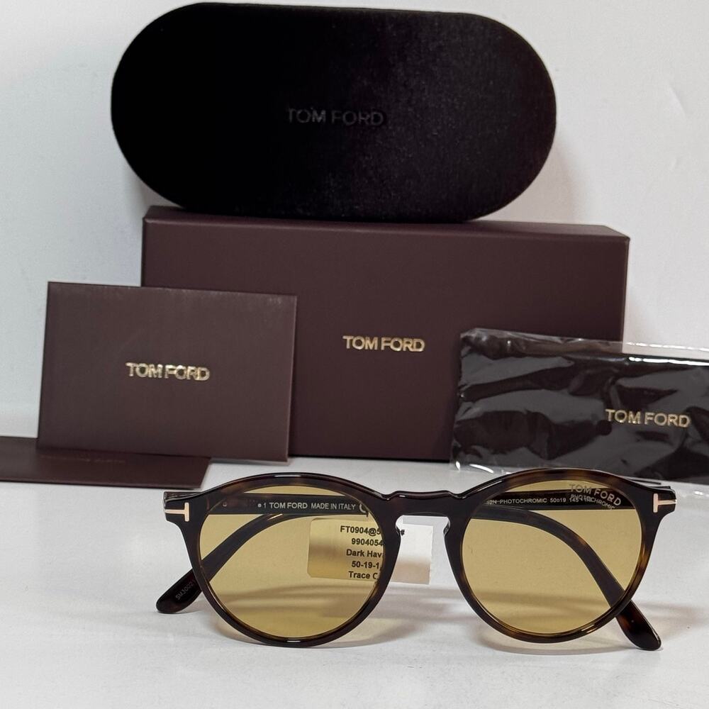 Tom Ford Aurele FT0904 52N Dark Havana Photochromic Sunglasses Men woman unisex